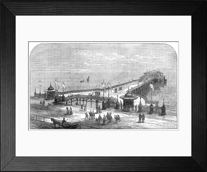 Framed Print : The new pier at Hastings, 1872. Creator: Unknown Framed Print : The new pier at Hastings, 1872. Creator: Unknown