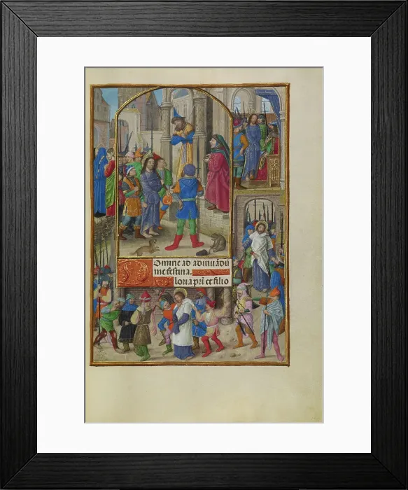 Framed Print : Christ before Caiaphas; Spinola Hours, about 1510-1520. Creator: Master of the Dresden Prayer Book Framed Print : Christ before Caiaphas; Spinola Hours, about 1510-1520. Creator: Master of the Dresden Prayer Book