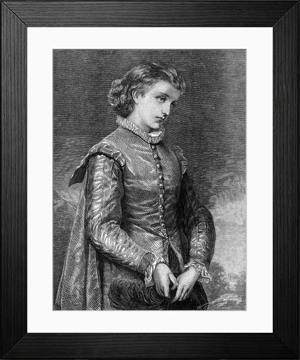 Framed Print : Viola, by W. S. Herrick, in the exhibition of the Royal Academy, 1872. Creator: William Biscombe Gardner Framed Print : Viola, by W. S. Herrick, in the exhibition of the Royal Academy, 1872. Creator: William Biscombe Gardner