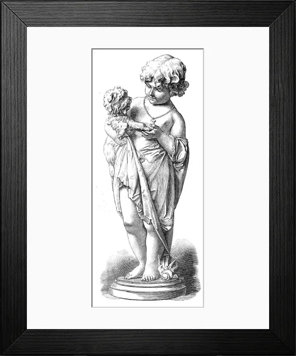 Framed Print : My First Friend, by F. Barzaghi, 1872. Creator: Unknown Framed Print : My First Friend, by F. Barzaghi, 1872. Creator: Unknown