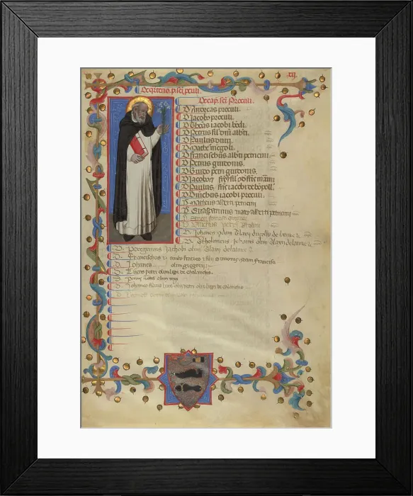 Framed Print : Saint Dominic, about 1386. Creator: Niccolo di Giacomo da Bologna Framed Print : Saint Dominic, about 1386. Creator: Niccolo di Giacomo da Bologna