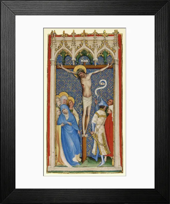 Framed Print : The Crucifixion, about 1400-1410. Creator: Master of St. Veronica Framed Print : The Crucifixion, about 1400-1410. Creator: Master of St. Veronica
