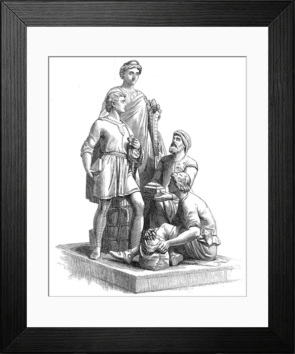 Framed Print : The Prince Consort National Memorial: Commerce, by T. Thornycroft, 1872. Creator: Unknown Framed Print : The Prince Consort National Memorial: Commerce, by T. Thornycroft, 1872. Creator: Unknown