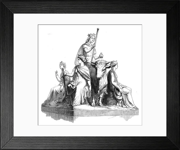 Framed Print : The National Memorial to the Prince Consort: Europe, by the late Patrick Macdowell, R.A. 1872. Creator: Unknown Framed Print : The National Memorial to the Prince Consort: Europe, by the late Patrick Macdowell, R.A. 1872. Creator: Unknown
