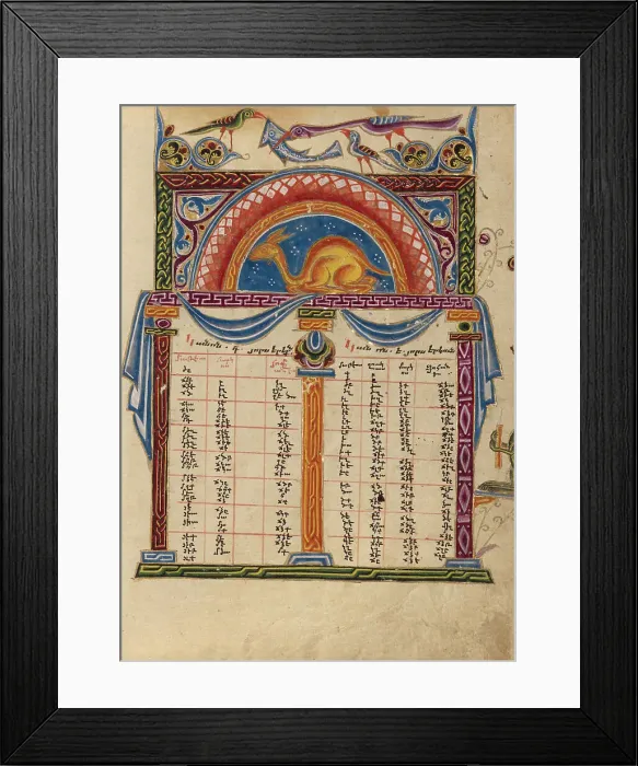Framed Print : Canon Table Page; Gospel Book, 1615. Creator: Mesrop of Khizan Framed Print : Canon Table Page; Gospel Book, 1615. Creator: Mesrop of Khizan