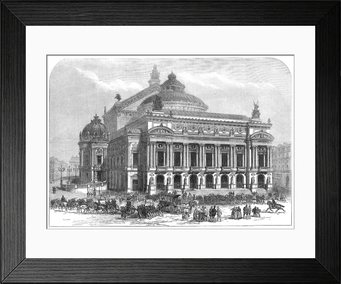 Framed Print : The Grand Opera House, Paris, 1871. Creator: Unknown Framed Print : The Grand Opera House, Paris, 1871. Creator: Unknown