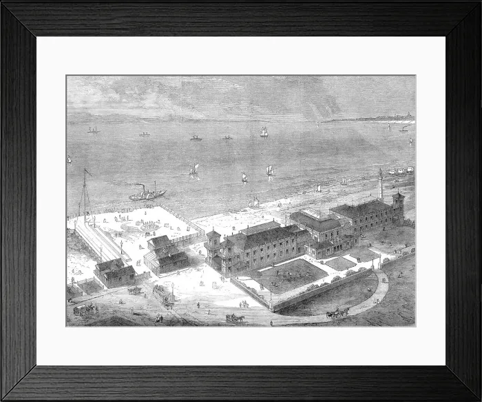 Framed Print : New baths and assembly-rooms at Southsea, 1871. Creator: Unknown Framed Print : New baths and assembly-rooms at Southsea, 1871. Creator: Unknown