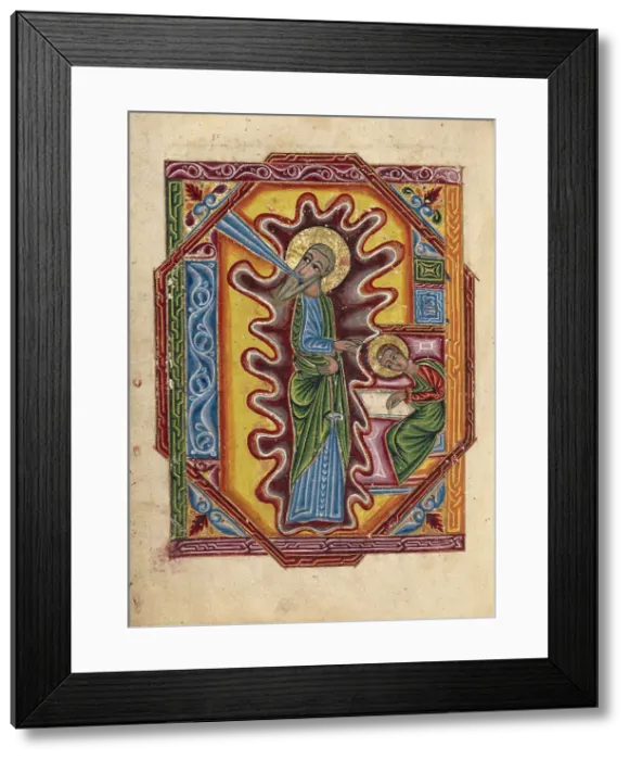 Framed Print : Saint John the Evangelist; Gospel Book, 1615. Creator: Mesrop of Khizan Framed Print : Saint John the Evangelist; Gospel Book, 1615. Creator: Mesrop of Khizan