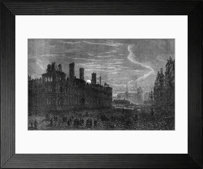 Framed Print : The Ruins of Paris: the Hotel de Ville, 1871. Creator: Unknown Framed Print : The Ruins of Paris: the Hotel de Ville, 1871. Creator: Unknown