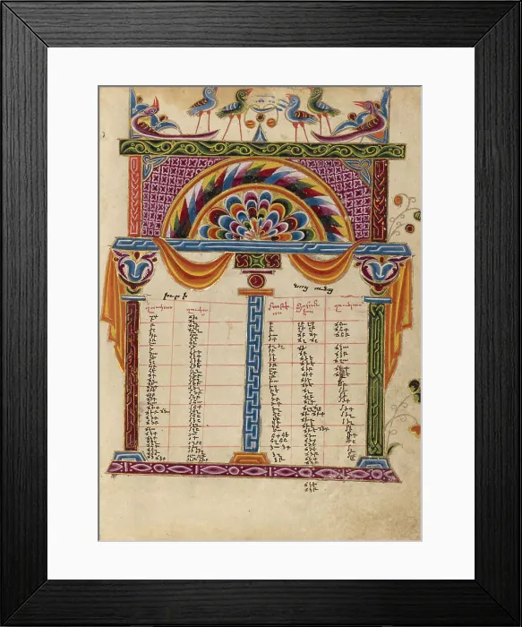 Framed Print : Canon Table Page; Gospel Book, 1615. Creator: Mesrop of Khizan Framed Print : Canon Table Page; Gospel Book, 1615. Creator: Mesrop of Khizan