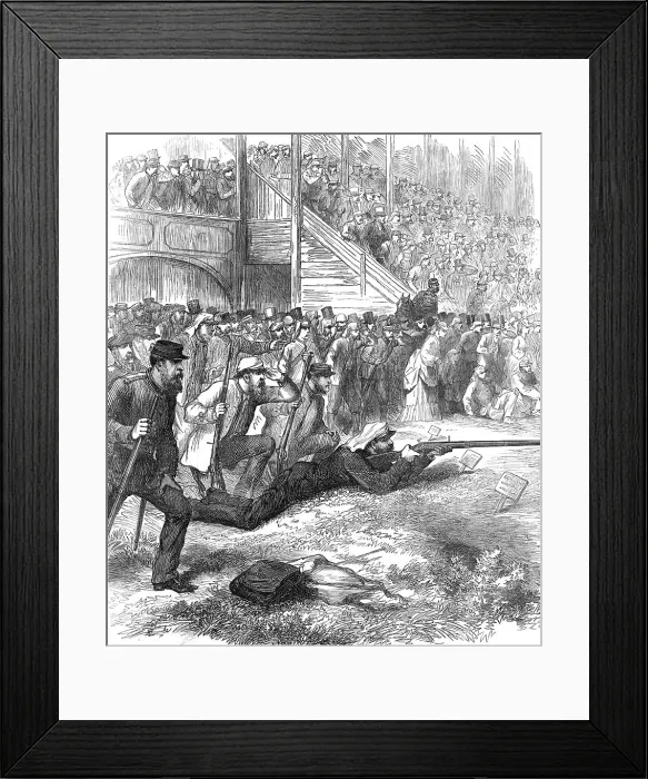 Framed Print : The last shot for the Queen's Prize at Wimbledon, 1872. Creator: Unknown Framed Print : The last shot for the Queen's Prize at Wimbledon, 1872. Creator: Unknown