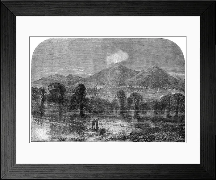 Framed Print : The Malvern Monster Beacon - sketched near Madresfield, 1856. Creator: Unknown Framed Print : The Malvern Monster Beacon - sketched near Madresfield, 1856. Creator: Unknown