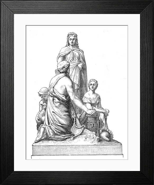 Framed Print : The Prince Consort National Memorial: Agriculture, by W. Calder Marshall, R.A. 1872. Creator: Unknown Framed Print : The Prince Consort National Memorial: Agriculture, by W. Calder Marshall, R.A. 1872. Creator: Unknown