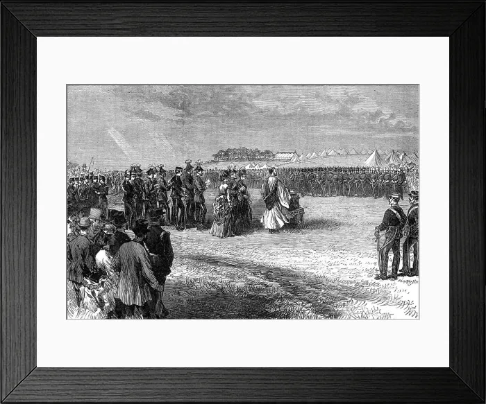 Framed Print : The Autumn Campaign: divine service in the Race Down Camp, Blandford, on Sunday last, 1872. Creator: Unknown Framed Print : The Autumn Campaign: divine service in the Race Down Camp, Blandford, on Sunday last, 1872. Creator: Unknown