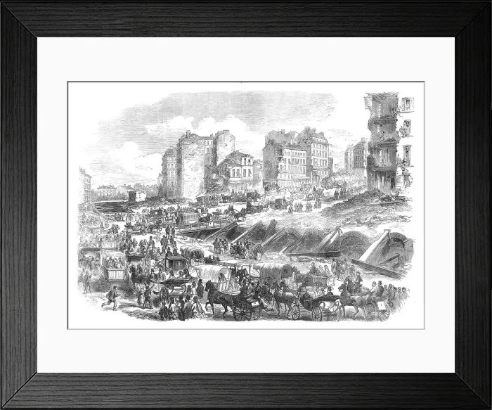 Framed Print : The Ruins of Paris: Porte Maillot and the Avenue de la Grande Armee, 1871. Creator: Unknown Framed Print : The Ruins of Paris: Porte Maillot and the Avenue de la Grande Armee, 1871. Creator: Unknown