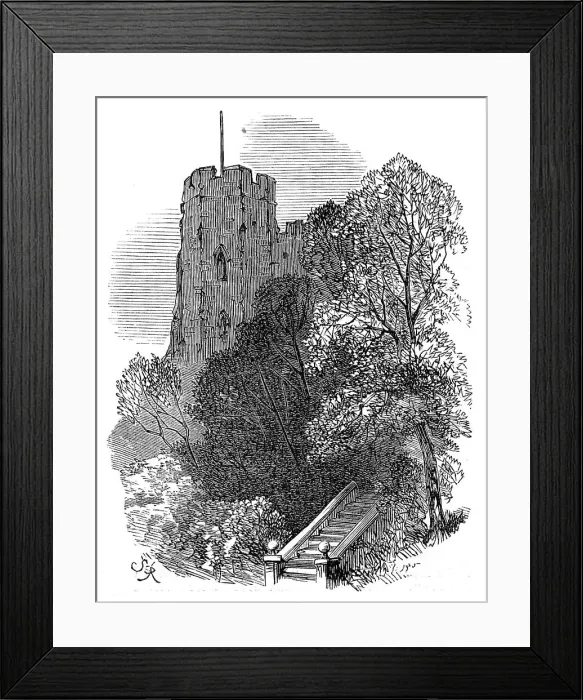 Framed Print : Lewes Castle, Sussex, 1872. Creator: Unknown Framed Print : Lewes Castle, Sussex, 1872. Creator: Unknown