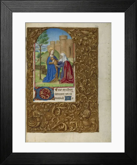 Framed Print : The Visitation, about 1480-1490. Creator: Associate of Georges Trubert (French, active Provence, France 1469 - 1508); Framed Print : The Visitation, about 1480-1490. Creator: Associate of Georges Trubert (French, active Provence, France 1469 - 1508);