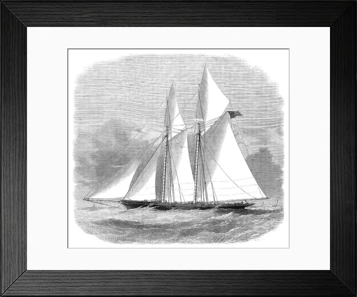 Framed Print : The new schooner yacht Livonia, 1871. Creator: Unknown Framed Print : The new schooner yacht Livonia, 1871. Creator: Unknown