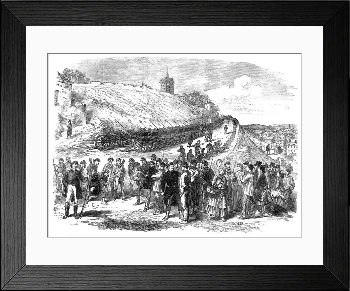 Framed Print : The Civil War in Paris: the cannon at Montmartre, 1871. Creator: Unknown Framed Print : The Civil War in Paris: the cannon at Montmartre, 1871. Creator: Unknown