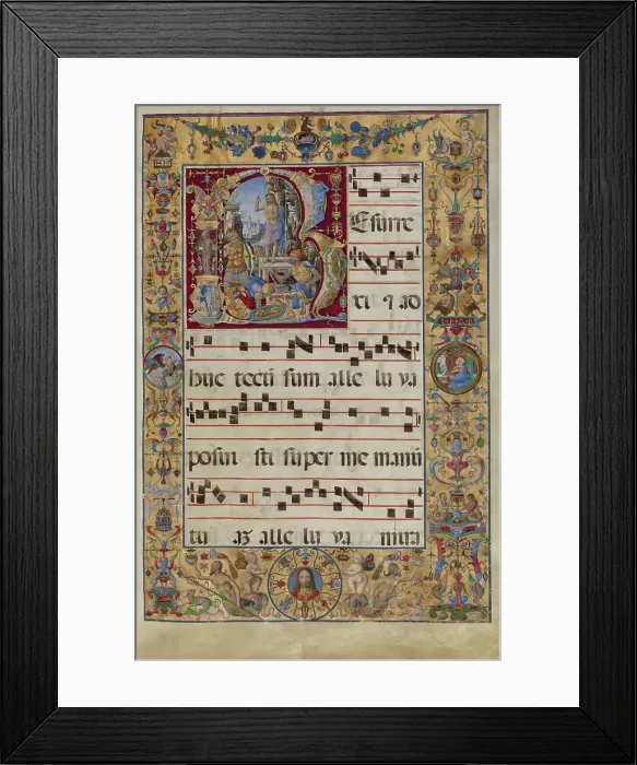 Framed Print : Initial R: The Resurrection, late 15th or early 16th century. Creator: Antonio da Monza Framed Print : Initial R: The Resurrection, late 15th or early 16th century. Creator: Antonio da Monza