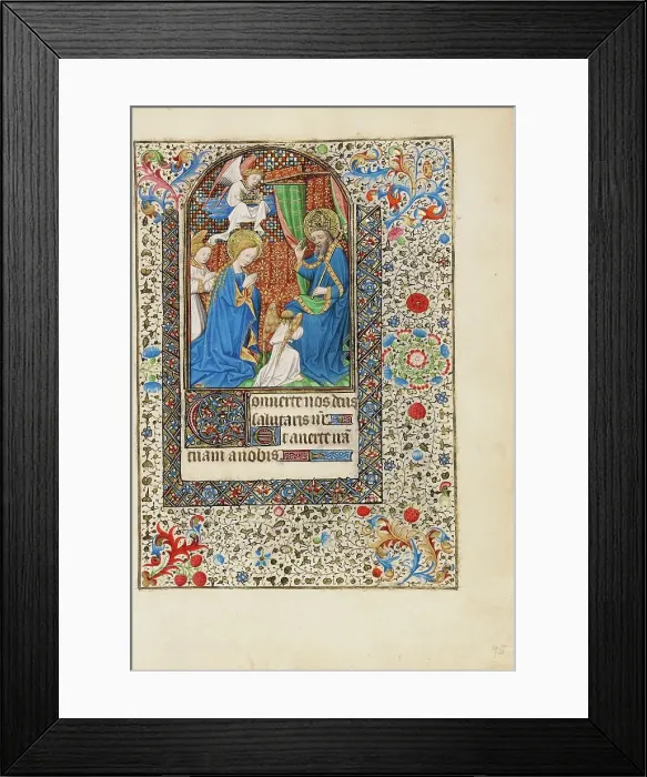 Framed Print : The Coronation of the Virgin; Book of Hours, about 1440-1450. Creator: Workshop of the Bedford Master Framed Print : The Coronation of the Virgin; Book of Hours, about 1440-1450. Creator: Workshop of the Bedford Master