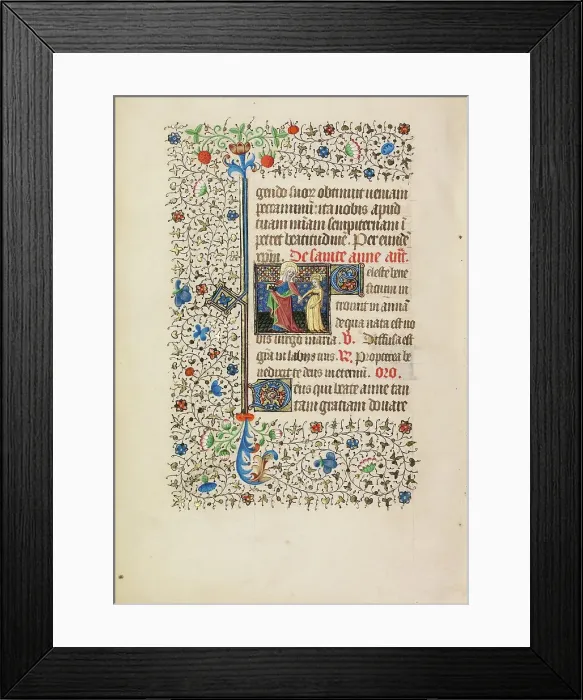 Framed Print : Saint Anne and the Virgin Mary as a Child; Book of Hours, about 1440-1450. Creator: Workshop of the Bedford Master Framed Print : Saint Anne and the Virgin Mary as a Child; Book of Hours, about 1440-1450. Creator: Workshop of the Bedford Master