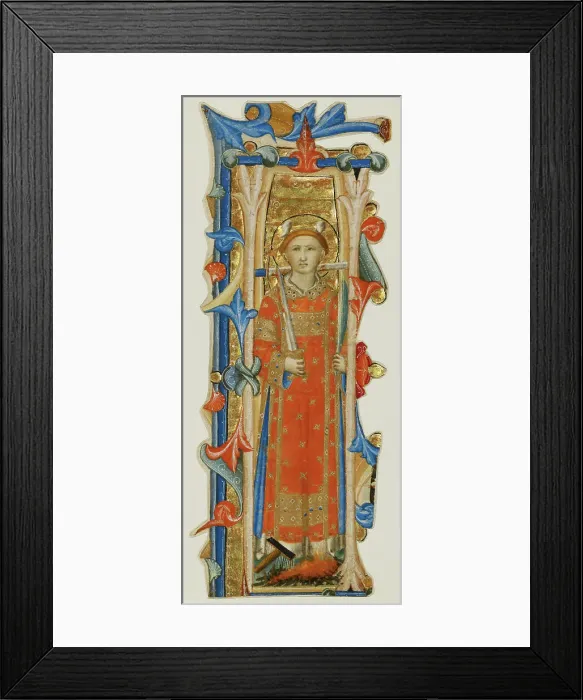Framed Print : Historiated Initial from an Antiphonal, third quarter of 14th century. Creator: Lippo Vanni Framed Print : Historiated Initial from an Antiphonal, third quarter of 14th century. Creator: Lippo Vanni