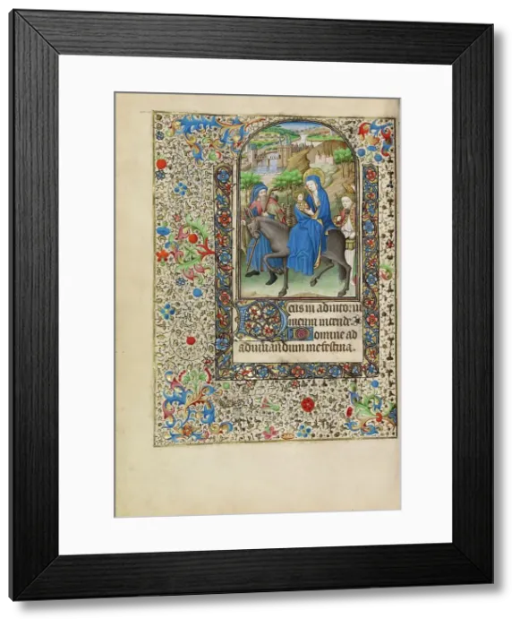 Framed Print : The Flight into Egypt; Book of Hours, about 1440-1450. Creator: Workshop of the Bedford Master Framed Print : The Flight into Egypt; Book of Hours, about 1440-1450. Creator: Workshop of the Bedford Master