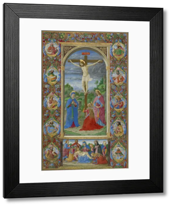 Framed Print : Leaf from the Missal of Innocent VIII, 1484-1492. Creator: Giuliano Amedei Framed Print : Leaf from the Missal of Innocent VIII, 1484-1492. Creator: Giuliano Amedei