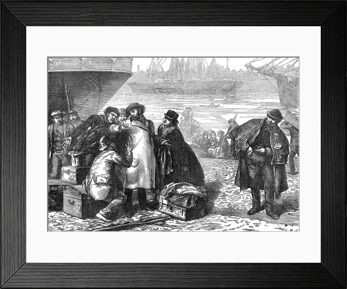 Framed Print : Leaving the Port of London, 1872. Creator: Unknown Framed Print : Leaving the Port of London, 1872. Creator: Unknown