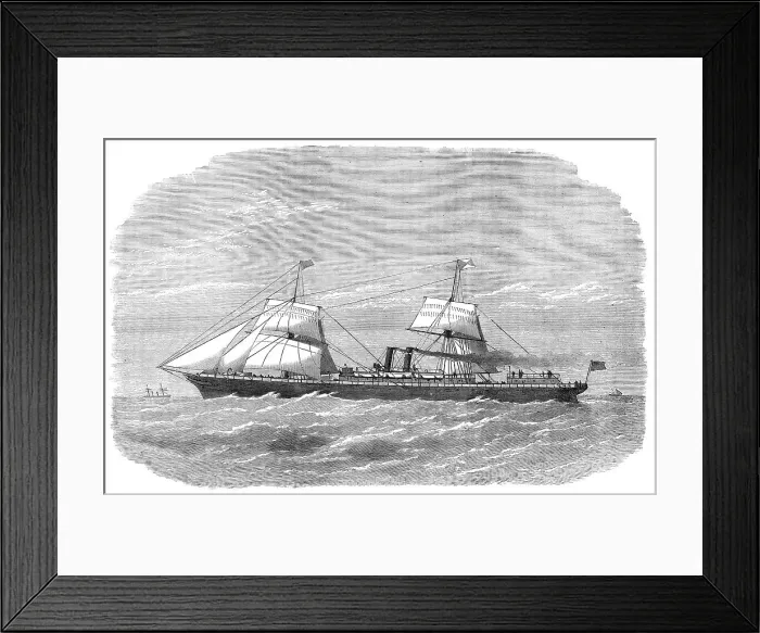 Framed Print : The new screw-steamer Japan, for the Suez Canal trade to India and China, 1872. Creator: Unknown Framed Print : The new screw-steamer Japan, for the Suez Canal trade to India and China, 1872. Creator: Unknown