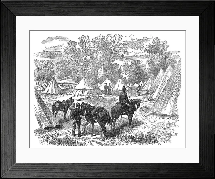 Framed Print : The Autumn Campaign: head-quarters camp of Southern Army, France Farm, Blandford, 1872. Creator: Unknown Framed Print : The Autumn Campaign: head-quarters camp of Southern Army, France Farm, Blandford, 1872. Creator: Unknown