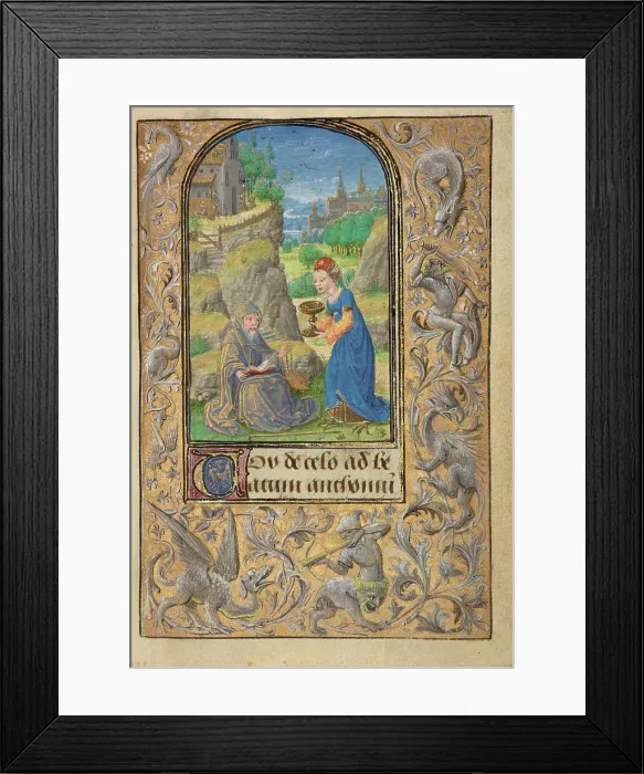 Framed Print : The Temptation of Saint Anthony; Prayer Book of Charles the Bold, 1469. Creator: Lieven van Lathem Framed Print : The Temptation of Saint Anthony; Prayer Book of Charles the Bold, 1469. Creator: Lieven van Lathem