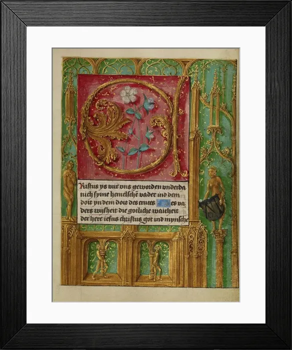 Framed Print : Decorated Initial C; Book of Hours, about 1500. Creator: Workshop of Gerard Horenbout Framed Print : Decorated Initial C; Book of Hours, about 1500. Creator: Workshop of Gerard Horenbout