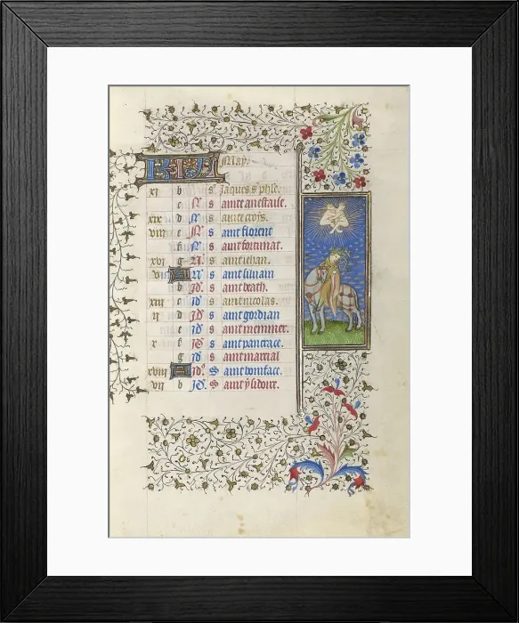 Framed Print : A Horseman; Book of Hours, about 1415-1420. Creator: Workshop of the Master of the Rohan Hours Framed Print : A Horseman; Book of Hours, about 1415-1420. Creator: Workshop of the Master of the Rohan Hours