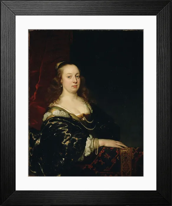 Framed Print : Portrait of a Woman, about 1647. Creator: Jacob Adriaensz. Backer Framed Print : Portrait of a Woman, about 1647. Creator: Jacob Adriaensz. Backer