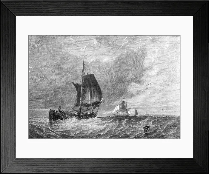 Framed Print : Homeward Bound, by Walter May, exhibition of the Institute of Painters in Water Colours, 1872. Creator: Unknown Framed Print : Homeward Bound, by Walter May, exhibition of the Institute of Painters in Water Colours, 1872. Creator: Unknown