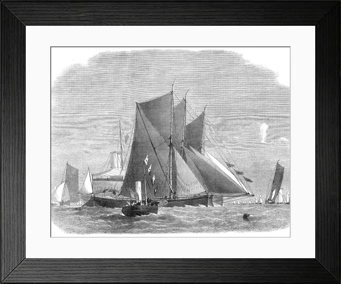 Framed Print : Barge-race on the Thames, 1872. Creator: Unknown Framed Print : Barge-race on the Thames, 1872. Creator: Unknown
