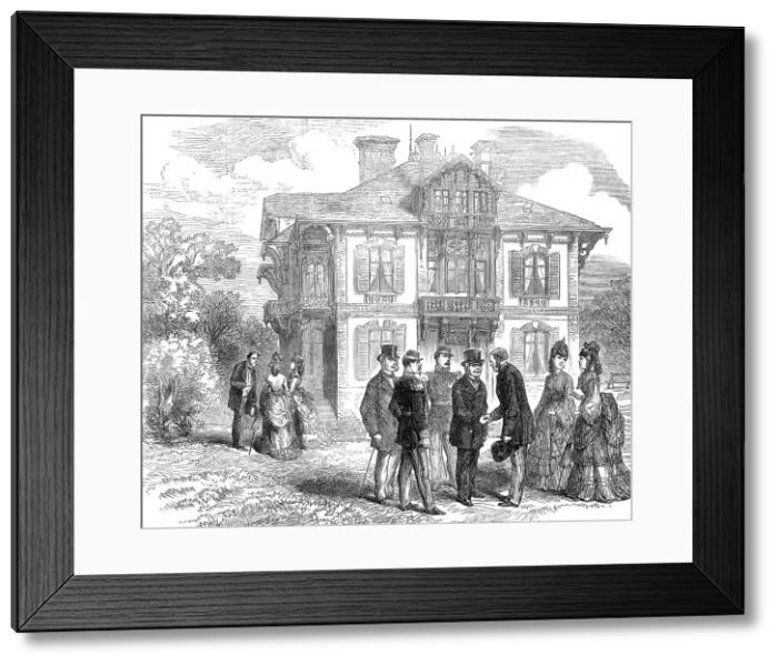 Framed Print : The Chalet Cordier, the residence of M. Thiers at Trouville, 1872. Creator: Unknown Framed Print : The Chalet Cordier, the residence of M. Thiers at Trouville, 1872. Creator: Unknown