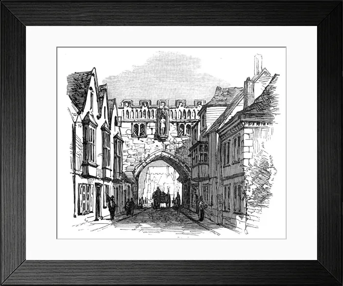 Framed Print : Gate, High-Street, Salisbury, 1872. Creator: Unknown Framed Print : Gate, High-Street, Salisbury, 1872. Creator: Unknown