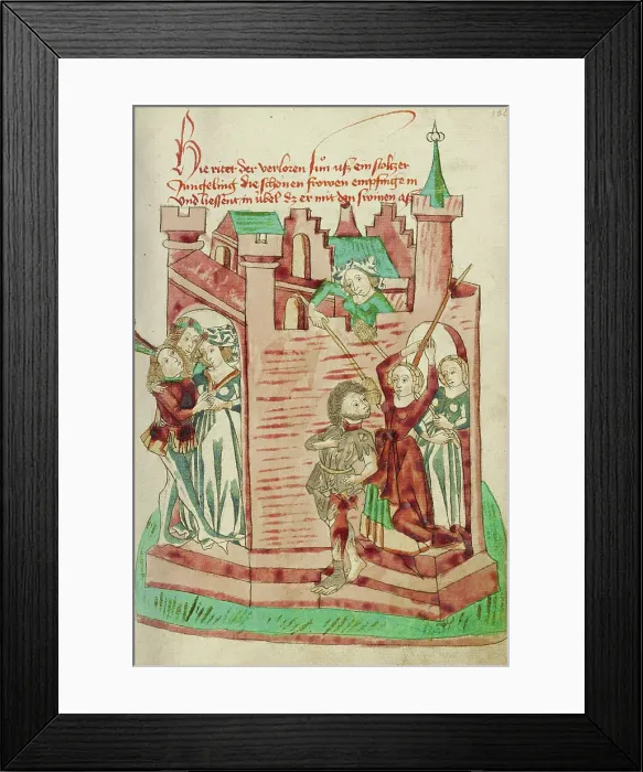 Framed Print : The Prodigal Son at the Brothel, 1469. Creator: Unknown Framed Print : The Prodigal Son at the Brothel, 1469. Creator: Unknown