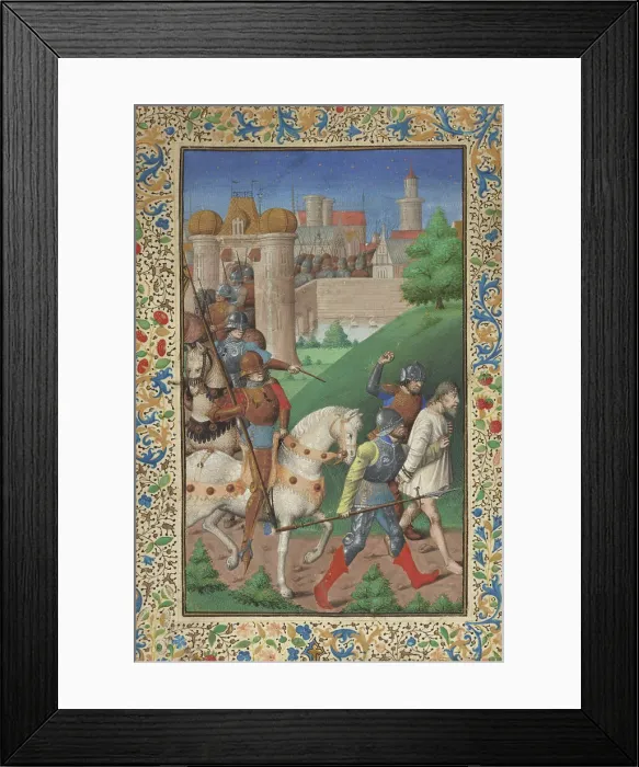 Framed Print : Leaf from a Manuscript, about 1460-1470. Creator: Francois Fouquet Framed Print : Leaf from a Manuscript, about 1460-1470. Creator: Francois Fouquet