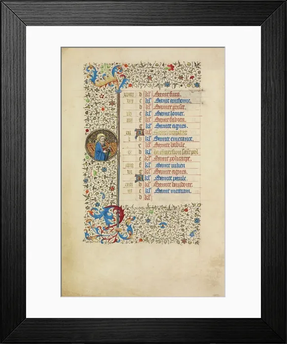 Framed Print : January Calendar Page: Saint Paul; Book of Hours, about 1440-1450. Creator: Workshop of the Bedford Master Framed Print : January Calendar Page: Saint Paul; Book of Hours, about 1440-1450. Creator: Workshop of the Bedford Master