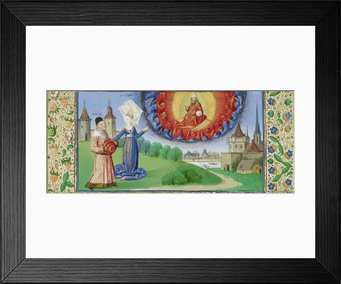 Framed Print : Philosophy Instructing Boethius on the Role of God, about 1460-1470. Creator: Master of Coetivy Framed Print : Philosophy Instructing Boethius on the Role of God, about 1460-1470. Creator: Master of Coetivy