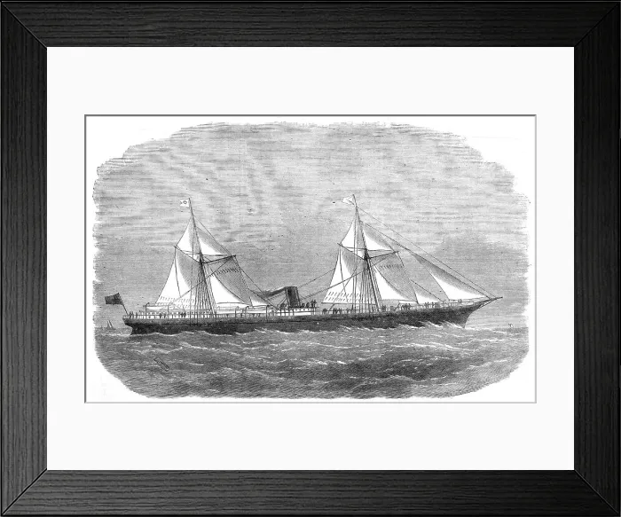 Framed Print : The Calcutta and China New Line ship Vibilia, 1872. Creator: Unknown Framed Print : The Calcutta and China New Line ship Vibilia, 1872. Creator: Unknown