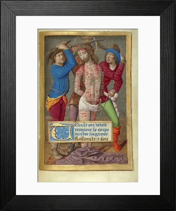 Framed Print : Flagellation; Poncher Hours, about 1500. Creator: Jean Pichore Framed Print : Flagellation; Poncher Hours, about 1500. Creator: Jean Pichore
