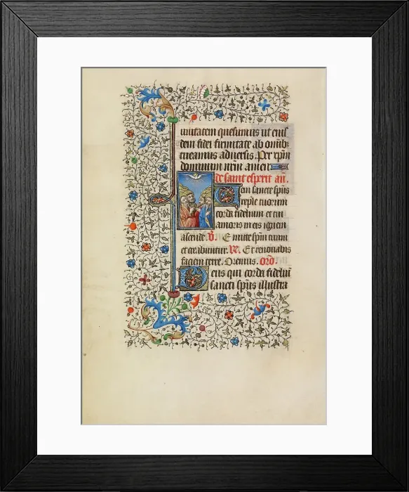 Framed Print : Pentecost; Book of Hours, about 1440-1450. Creator: Workshop of the Bedford Master Framed Print : Pentecost; Book of Hours, about 1440-1450. Creator: Workshop of the Bedford Master
