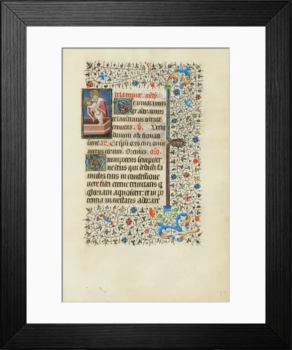 Framed Print : The Trinity; Book of Hours, about 1440-1450. Creator: Workshop of the Bedford Master Framed Print : The Trinity; Book of Hours, about 1440-1450. Creator: Workshop of the Bedford Master