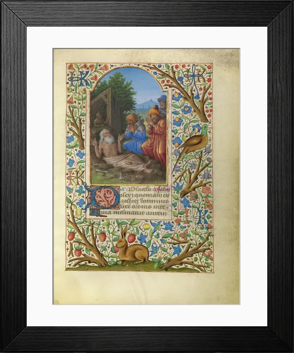 Framed Print : Job on the Dung Heap; Katherine Hours, about 1480-1485. Creator: Jean Bourdichon Framed Print : Job on the Dung Heap; Katherine Hours, about 1480-1485. Creator: Jean Bourdichon
