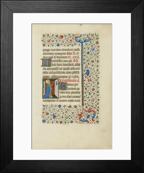 Framed Print : Saint Germain as a Bishop; Book of Hours, about 1440-1450. Creator: Workshop of the Bedford Master Framed Print : Saint Germain as a Bishop; Book of Hours, about 1440-1450. Creator: Workshop of the Bedford Master